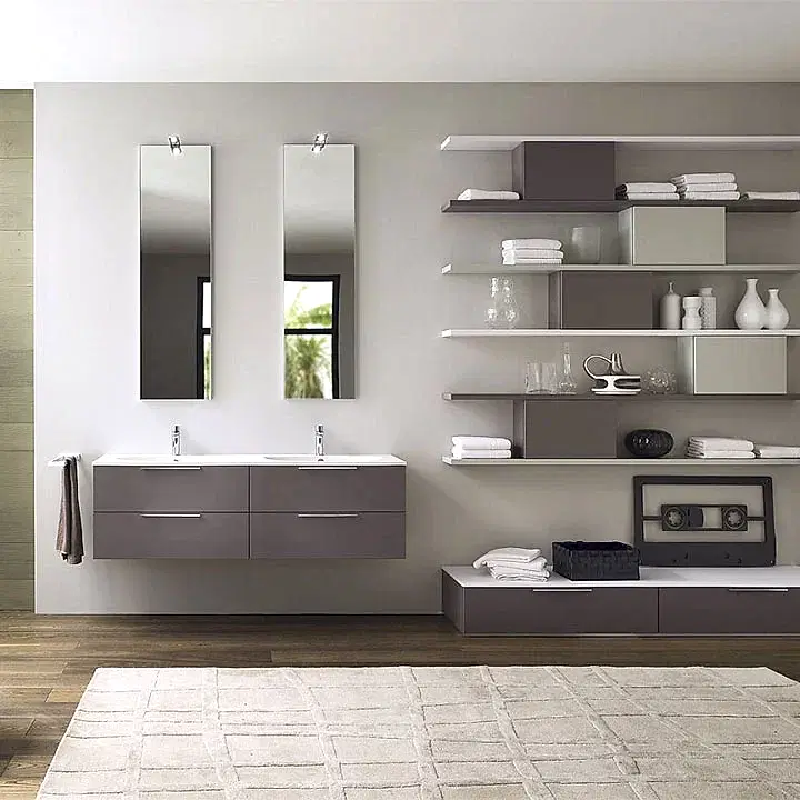 Banyo dekorasyonu İzmir - Şıklığı ve düzeni bir araya getiren banyo dolapları.